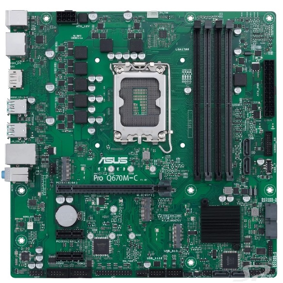 Материнская плата ASUS PRO Q670M-C-CSM, LGA 1700, Intel Q670, mATX, Ret - 98099