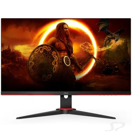 LCD AOC 27'' Q27G2E {VA 2560х1440 75Hz 250cd 178/178 3000:1 4ms 2xHDMI DisplayPort Pivot AudioOut Black-Red} - 97877
