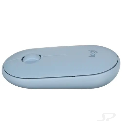 Logitech Мышь беспроводная  PEBBLE M350 Blue голубая, оптическая, 1000dpi, 2.4GHz, USB-ресивер, бесшумная, под обе руки - 91244