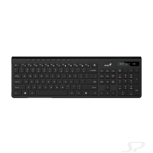 Genius Клавиатура беспроводная мультимедийная  SlimStar 7230. 12 мультимедийных клавиш, тонкие клавиши, 2.4ГГц, поддержка приложения  Key support. - 91892